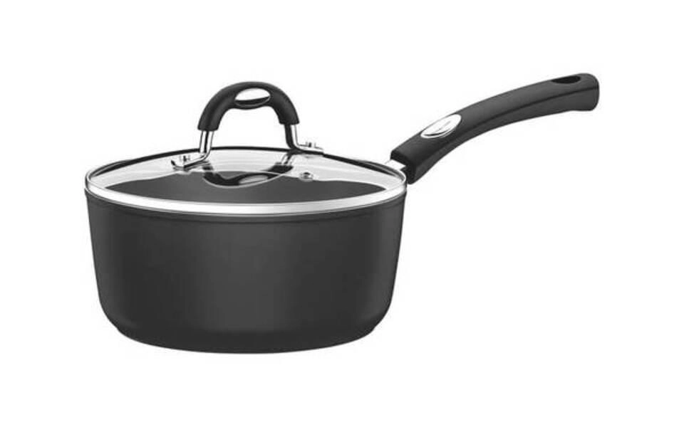 Panela Tramontina Mônaco Induction Em Alumínio Com Revestimento Antiaderente Starflon Premium Preto Com Tampa 20cm