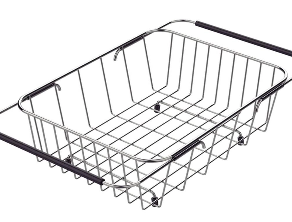 Cesto Aramado Retangular Tramontina Em Inox Com Alça Regulável Para Cubas E Pias Cesto Aramado Retangular Tramontina Em Inox Com Alça Regulável Para Cubas E Pias
