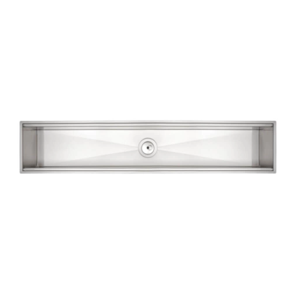 Canal Organizador Em Inox Tramontina Para Sobrepor Com Acabamento Acetinado 90x18 Cm Canal Organizador Em Inox Tramontina Para Sobrepor Com Acabamento Acetinado 90x18 Cm
