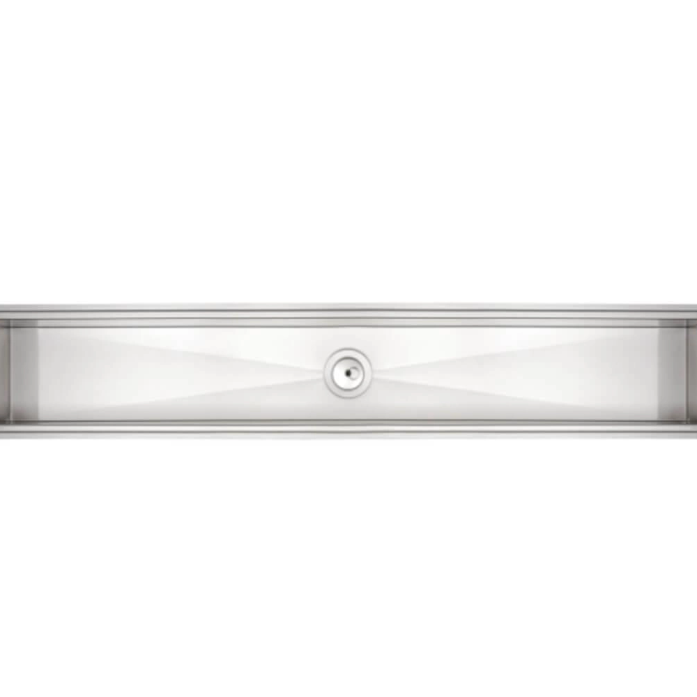 Canal Organizador Em Inox Tramontina Para Sobrepor Com Acabamento Acetinado 105x18cm Canal Organizador Em Inox Tramontina Para Sobrepor Com Acabamento Acetinado 105x18cm