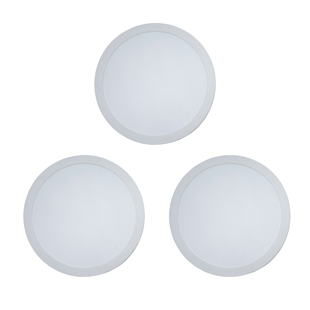 Kit 3 Painéis Plafon LED de Sobrepor 29,4 cm Modaza Redondo 24W, Branco 6500K Kit 3 Painéis Plafon LED de Sobrepor 29,4 cm Modaza Redondo 24W, Branco 6500K