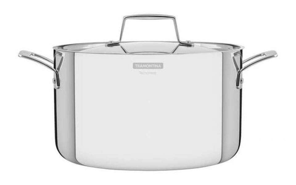 Caçarola Funda Tramontina Grano 24cm Em Aço Inox Com Corpo Triplo Caçarola Funda Tramontina Grano 24cm Em Aço Inox Com Corpo Triplo