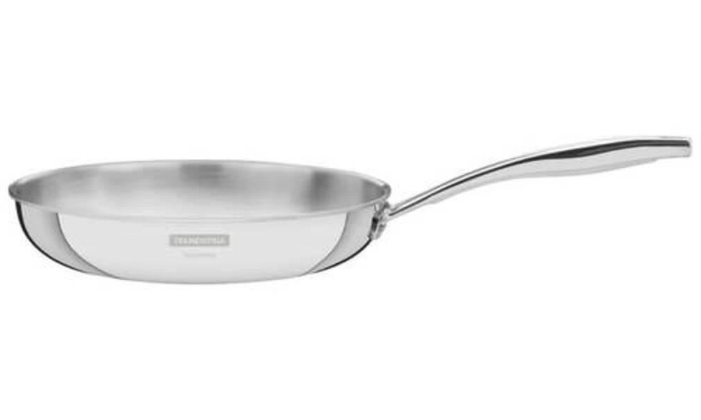 Frigideira Tramontina Grano 20cm Em Aço Inox Com Corpo Triplo Frigideira Tramontina Grano 20cm Em Aço Inox Com Corpo Triplo