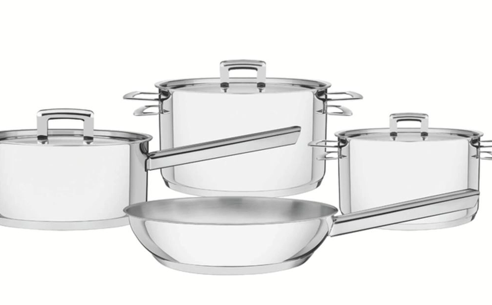 Jogo De Panelas Tramontina Brava Em Aço Inox 4 Peças Jogo De Panelas Tramontina Brava Em Aço Inox 4 Peças
