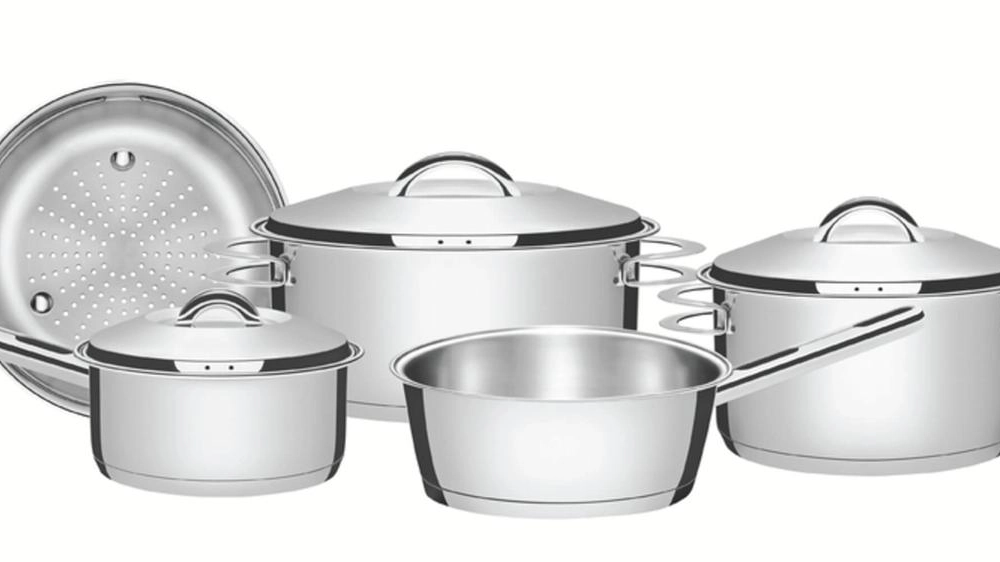Jogo De Panelas Tramontina Solar Em Aço Inox Com Fundo Triplo 5 Peças Jogo De Panelas Tramontina Solar Em Aço Inox Com Fundo Triplo 5 Peças