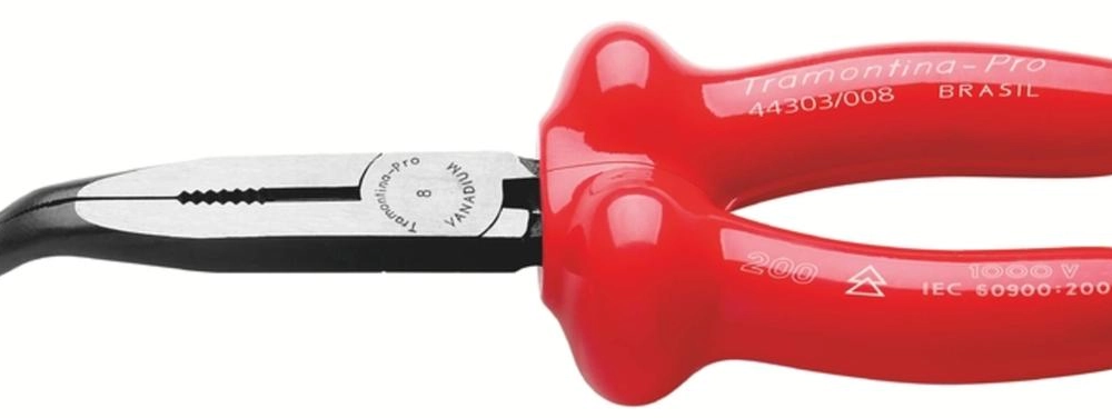Alicate Bico Curvo Isolado 8" Tramontina PRO - IEC 60900