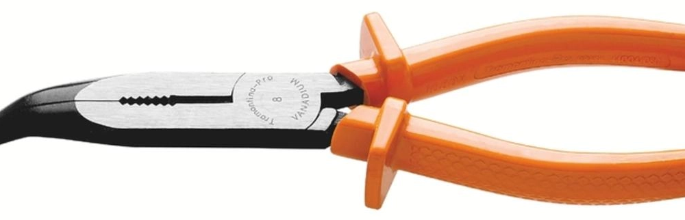 Alicate Meia Cana Bico Longo Curvo Isolado 1.000 V 8" Tramontina PRO Alicate Meia Cana Bico Longo Curvo Isolado 1.000 V 8" Tramontina PRO