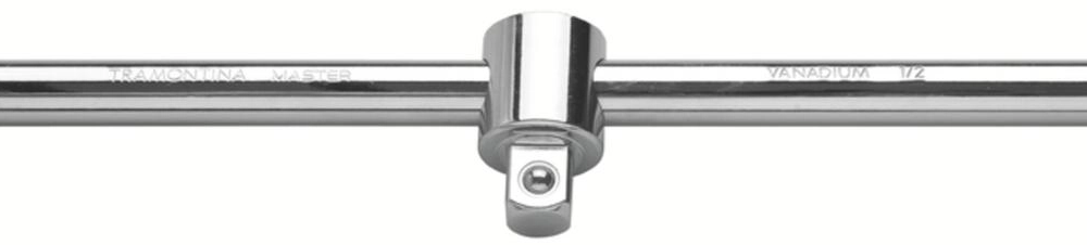 Cabo T Usinado 10" Encaixe 1/2" Tramontina Master Aço Cromo Vanádio Cromado