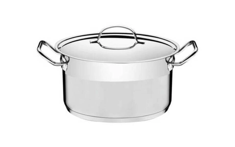 Caçarola Funda Tramontina Professional 20cm Em Aço Inox Com Detalhe Satinado Caçarola Funda Tramontina Professional 20cm Em Aço Inox Com Detalhe Satinado