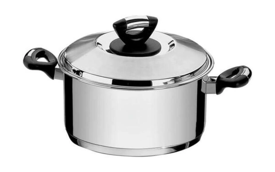 Caçarola Funda Tramontina Solar Baquelite Aço Inox 24cm