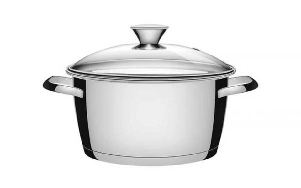 Caçarola Funda Tramontina Allegra 24cm Com Tampa De Vidro Aço Inox Caçarola Funda Tramontina Allegra 24cm Com Tampa De Vidro Aço Inox
