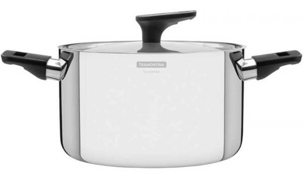 Caçarola Funda Tramontina Grano Baquelite 24cm Em Inox Com Corpo Triplo Caçarola Funda Tramontina Grano Baquelite 24cm Em Inox Com Corpo Triplo