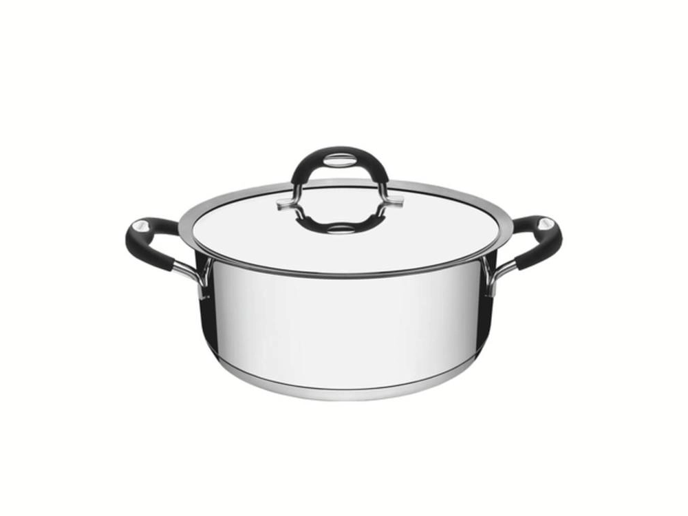 Caçarola Rasa Tramontina Duo Silicone 16cm Em Aço Inox Caçarola Rasa Tramontina Duo Silicone 16cm Em Aço Inox