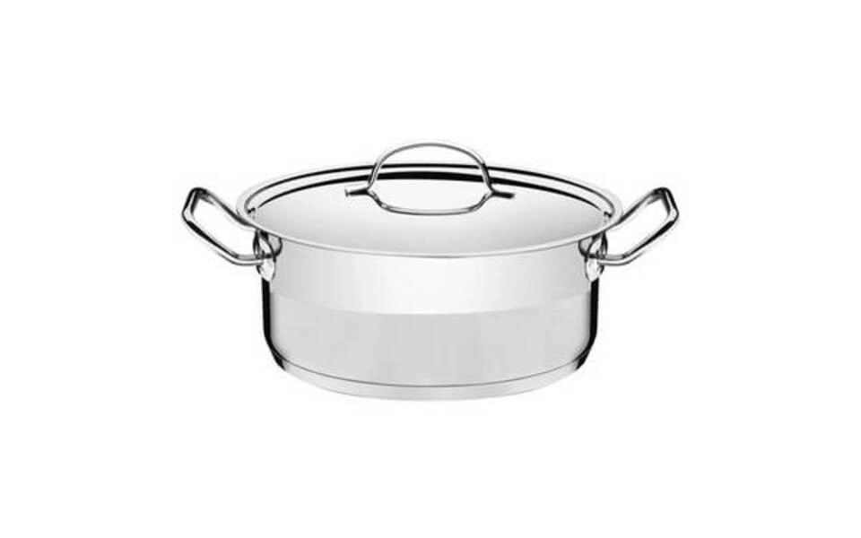 Caçarola Rasa Tramontina Professional 16cm Em Aço Inox Com Detalhe Satinado Caçarola Rasa Tramontina Professional 16cm Em Aço Inox Com Detalhe Satinado