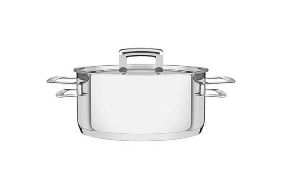Caçarola Rasa Tramontina Brava 20cm Em Aço Inox Caçarola Rasa Tramontina Brava 20cm Em Aço Inox
