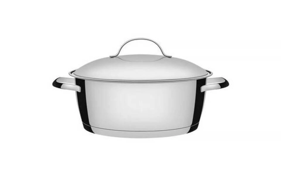 Caçarola Rasa 22cm Tramontina Allegra Em Aço Inox Caçarola Rasa 22cm Tramontina Allegra Em Aço Inox