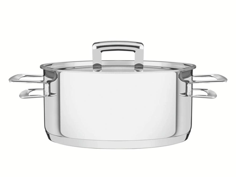 Caçarola Rasa Tramontina Brava 24cm Em Aço Inox Caçarola Rasa Tramontina Brava 24cm Em Aço Inox
