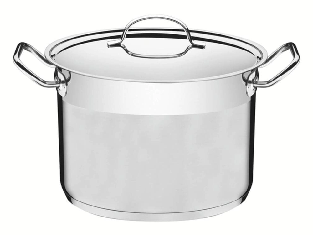 Caldeirão Tramontina Professional 24cm Em Aço Inox Com Tampa Plana Detalhe Satinado Caldeirão Tramontina Professional 24cm Em Aço Inox Com Tampa Plana Detalhe Satinado
