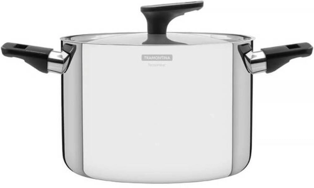 Caldeirão Tramontina Grano Baquelite 24cm Em Inox Com Corpo Triplo Caldeirão Tramontina Grano Baquelite 24cm Em Inox Com Corpo Triplo