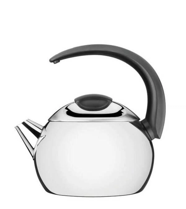 Chaleira Tramontina 2,25 Litros Em Aço Inox Com Cabo Preto Chaleira Tramontina 2,25 Litros Em Aço Inox Com Cabo Preto