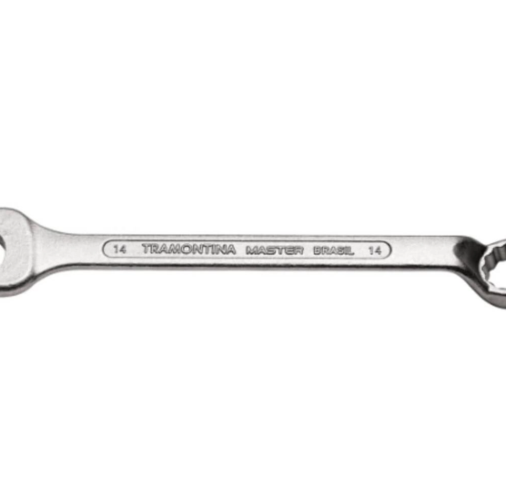 Chave Combinada Tramontina Master 14mm Com Pescoço Corpo Forjado Em Aço Especial Cromado