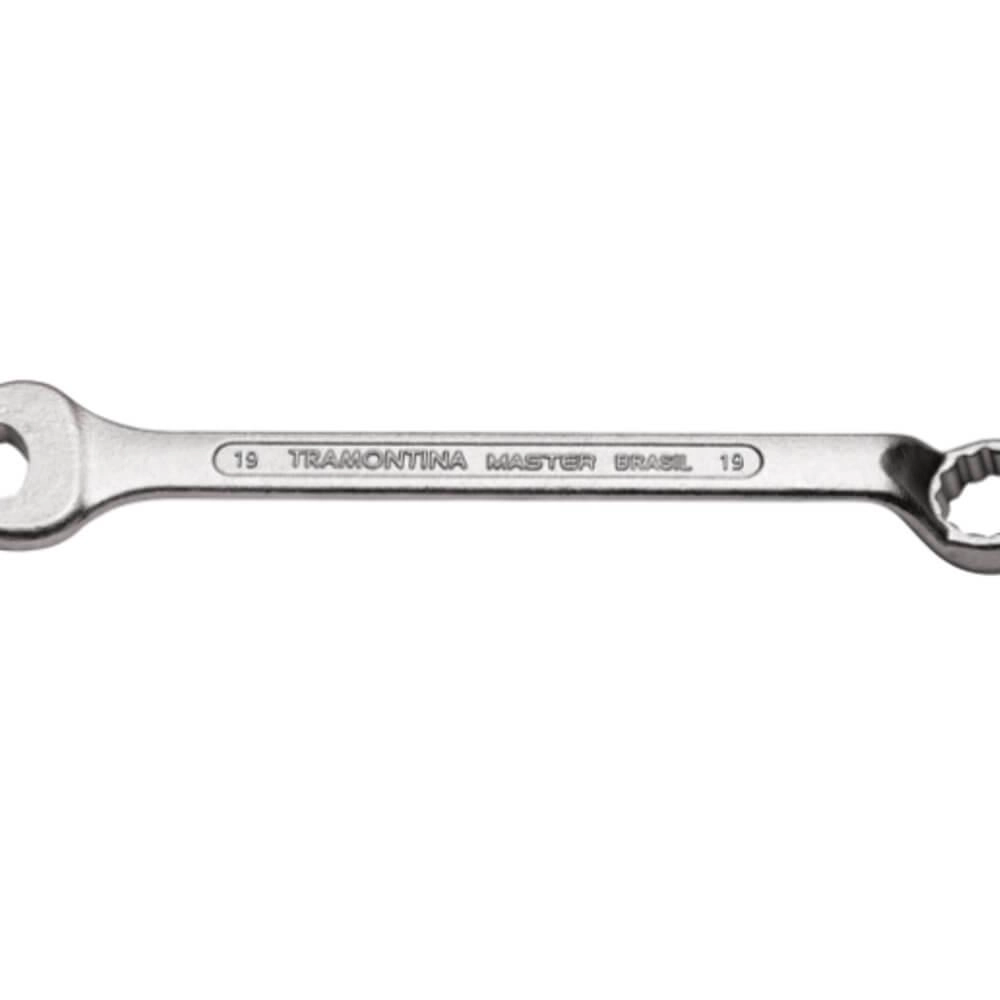 Chave Combinada Tramontina Master 19mm Com Pescoço Corpo Forjado Em Aço Especial Cromado Chave Combinada Tramontina Master 19mm Com Pescoço Corpo Forjado Em Aço Especial Cromado