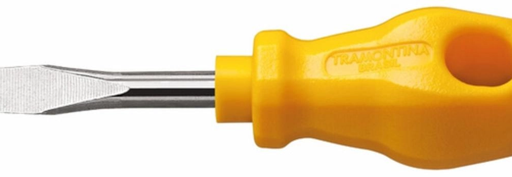 Chave De Fenda Toco Tramontina Master Yellow 3/16x1.1/2" Com Ponta Chata