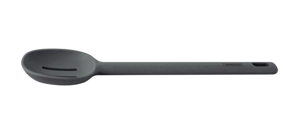 Colher De Servir Perfurada Em Silicone Tramontina Moldê Cinza Colher De Servir Perfurada Em Silicone Tramontina Moldê Cinza