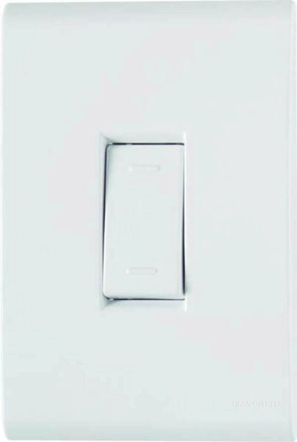 Conjunto 4x2 1 Interruptor Paralelo Tramontina Liz 10 A 250 V Branco