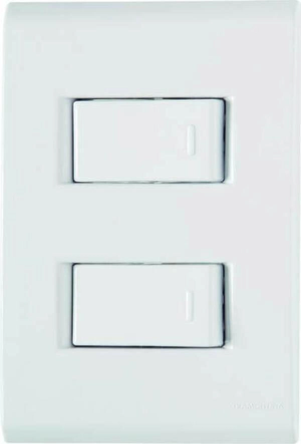 Conjunto 4x2 1 Interruptor Simples 10 A 250 V 1 Interruptor Paralelo 10 A 250 V Tramontina Liz