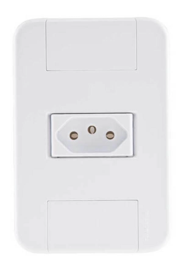 Conjunto 4x2 1 Tomada 2P+T 20 A 250 V Tramontina Tablet Branco