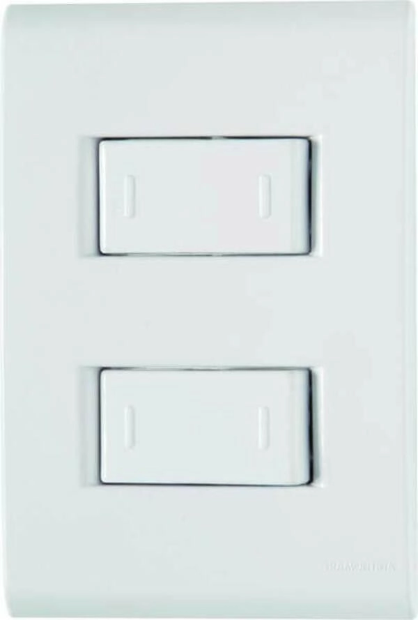Conjunto 4x2 2 Interruptores Paralelos Tramontina Liz 10 A 250 V Branco