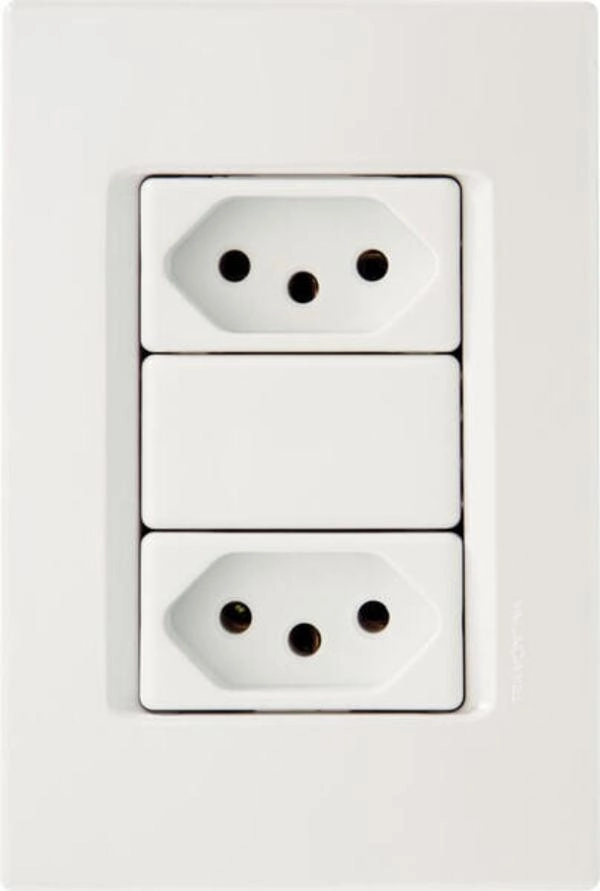 Conjunto 4x2 Interruptor Paralelo 10 A 250 V 1 Tomada 2P+T 20 A 250 V Tramontina IzyFlat