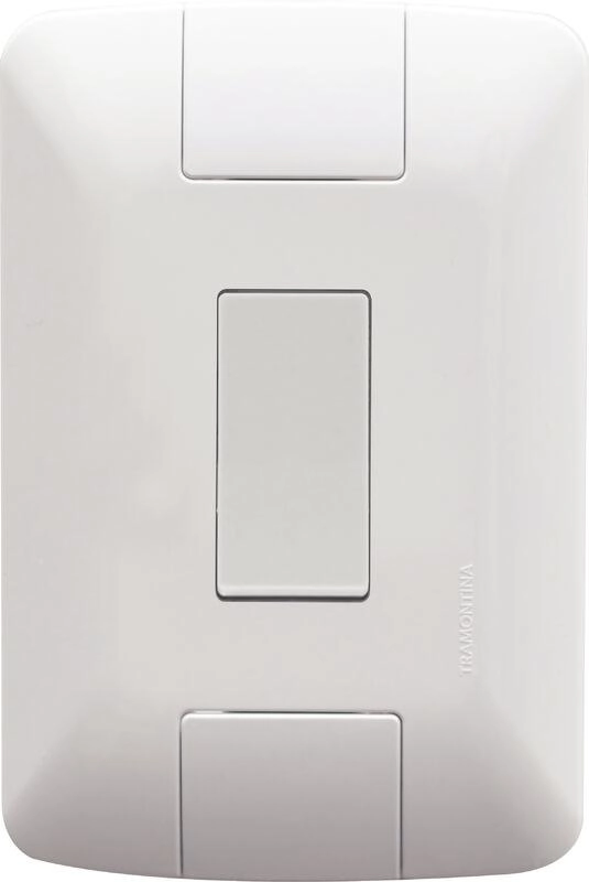 Conjunto 4x2 1 Interruptor Simples Tramontina Aria 6 A 250 V Branco