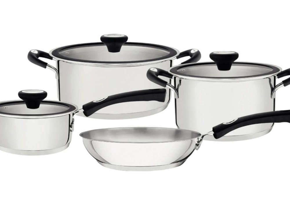 Jogo De Panelas Tramontina Solar Silicone Em Aço Inox 4 Peças Jogo De Panelas Tramontina Solar Silicone Em Aço Inox 4 Peças