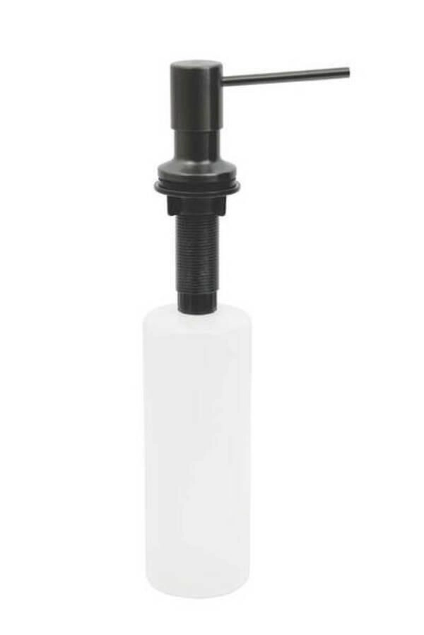 Dosador De Sabão Tramontina Em Inox Black Com Recipiente Plástico 500ml E Revestimento PVD Dosador De Sabão Tramontina Em Inox Black Com Recipiente Plástico 500ml E Revestimento PVD