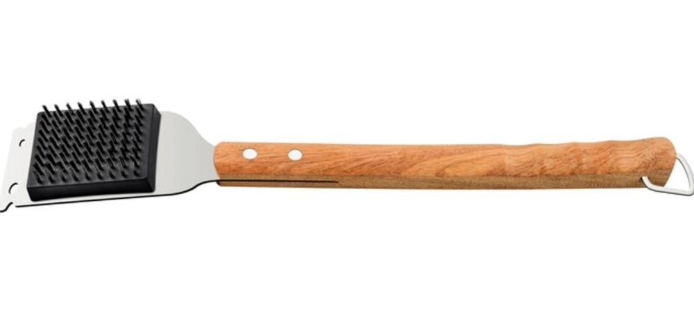 Escova Para Grelhas Tramontina Churrasco 46,7cm Em Inox E Cabo De Madeira