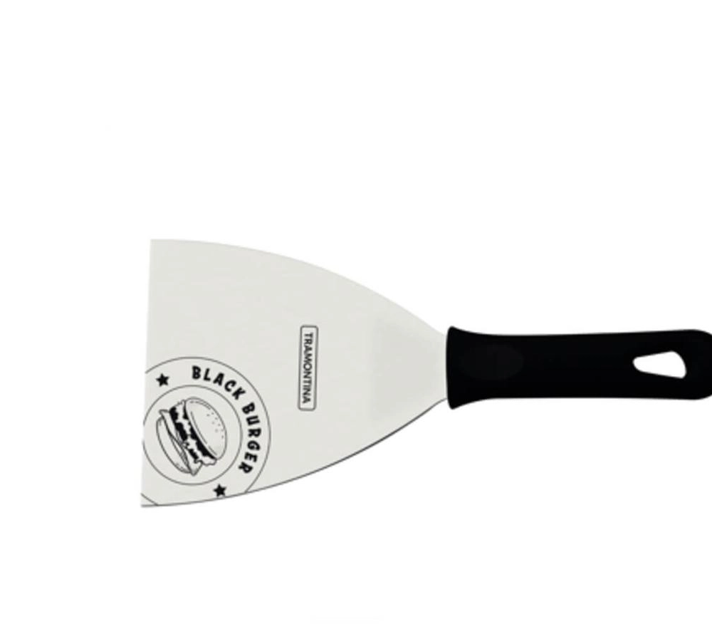 Espátula Tramontina Black Burger Com Lâmina Em Aço Inox E Cabo De Polipropileno Preto 4" Espátula Tramontina Black Burger Com Lâmina Em Aço Inox E Cabo De Polipropileno Preto 4"