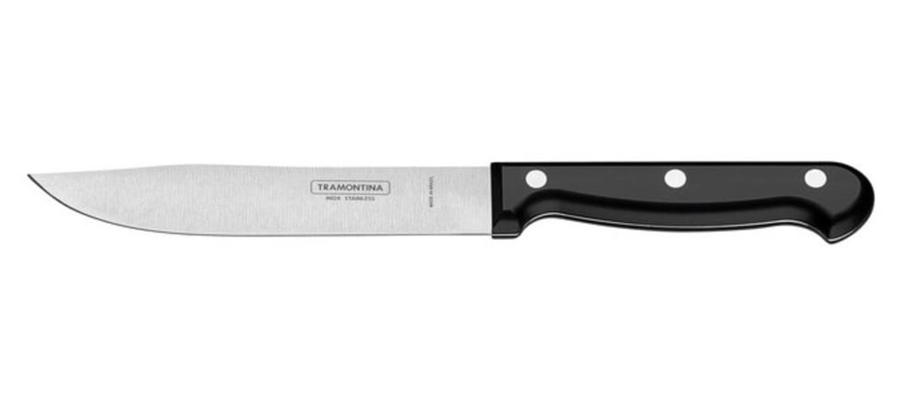 Faca De Cozinha Tramontina Ultracorte 6" Em Aço Inox Preta Faca De Cozinha Tramontina Ultracorte 6" Em Aço Inox Preta