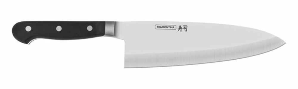 Faca Deba Tramontina Sushi Gold Com Lâmina Em Aço Inox E Cabo De Policarbonato Com Fibra De Vidro 8"