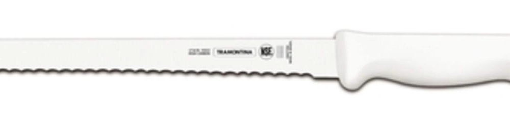Faca Para Fiambres Tramontina Profissional Com Lâmina De Aço Inox E Cabo Em Polipropileno Branco 12" Faca Para Fiambres Tramontina Profissional Com Lâmina De Aço Inox E Cabo Em Polipropileno Branco 12"