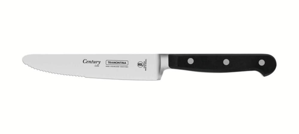 Faca Para Churrasco Jumbo Tramontina Century Com Lâmina Em Aço Inox E Cabo Em Policarbonato E Fibra De Vidro 5" Faca Para Churrasco Jumbo Tramontina Century Com Lâmina Em Aço Inox E Cabo Em Policarbonato E Fibra De Vidro 5"