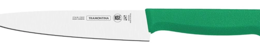 Faca Para Carne Tramontina Profissional Com Lâmina De Aço Inox E Cabo De Polipropileno Verde Com Proteção Antimicrobiana 10" Faca Para Carne Tramontina Profissional Com Lâmina De Aço Inox E Cabo De Polipropileno Verde Com Proteção Antimicrobiana 10"