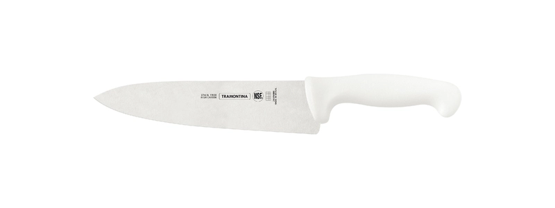 Faca Para Carne 8" Tramontina Profissional Com Lâmina Em Aço Inox E Cabo Em Polipropileno Branco Faca Para Carne 8" Tramontina Profissional Com Lâmina Em Aço Inox E Cabo Em Polipropileno Branco