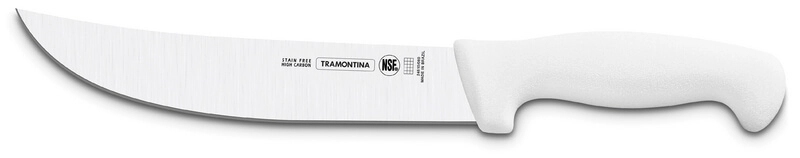 Faca Para Carne 10" Tramontina Profissional Com Lâmina Em Aço Inox E Cabo Em Polipropileno Branco Faca Para Carne 10" Tramontina Profissional Com Lâmina Em Aço Inox E Cabo Em Polipropileno Branco
