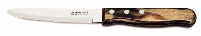 Faca Jumbo Tramontina 5" Aço Inox Cabo Castanho Polywood