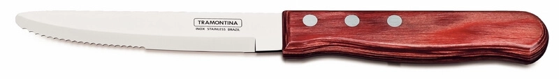 Faca Jumbo Tramontina 5" Aço Inox Cabo Vermelho Polywood