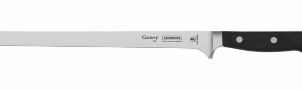 Faca Para Fiambres Tramontina Century Com Lâmina Em Aço Inox E Cabo Em Policarbonato E Fibra De Vidro 10" Faca Para Fiambres Tramontina Century Com Lâmina Em Aço Inox E Cabo Em Policarbonato E Fibra De Vidro 10"