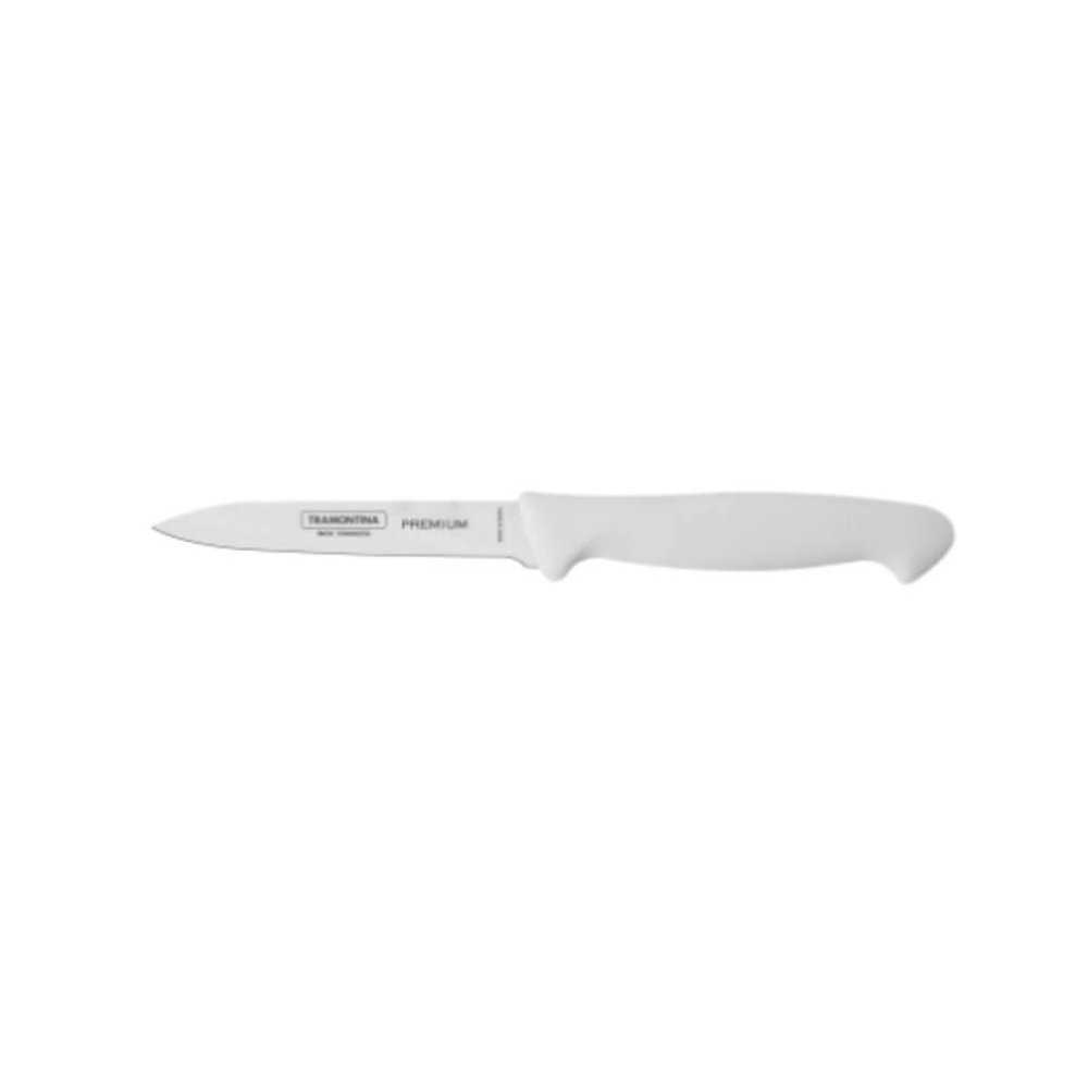 Faca Para Legumes E Frutas Tramontina Premium Com Lâmina Em Aço Inox E Cabo De Polipropileno Branco 4" Faca Para Legumes E Frutas Tramontina Premium Com Lâmina Em Aço Inox E Cabo De Polipropileno Branco 4"