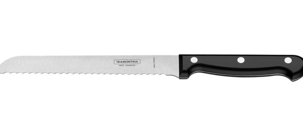 Faca Para Pão Tramontina Ultracorte 7" Inox Preta Faca Para Pão Tramontina Ultracorte 7" Inox Preta